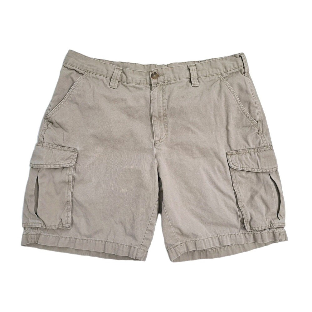 Croft Barrow Cargo Shorts Mens 38 Safari Utility Pockets Work Trail Khaki Hiking